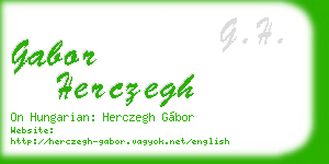 gabor herczegh business card
