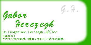 gabor herczegh business card